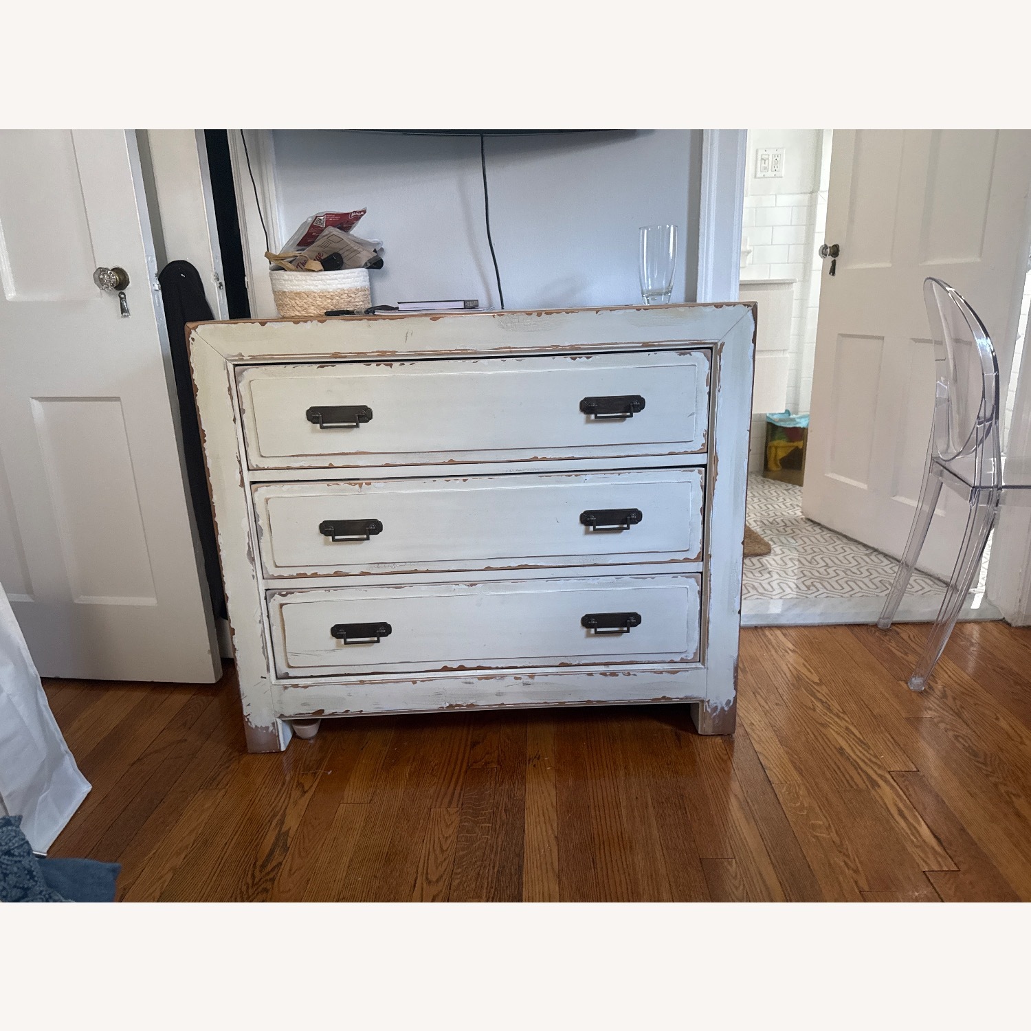 White Distress Dresser - image-2
