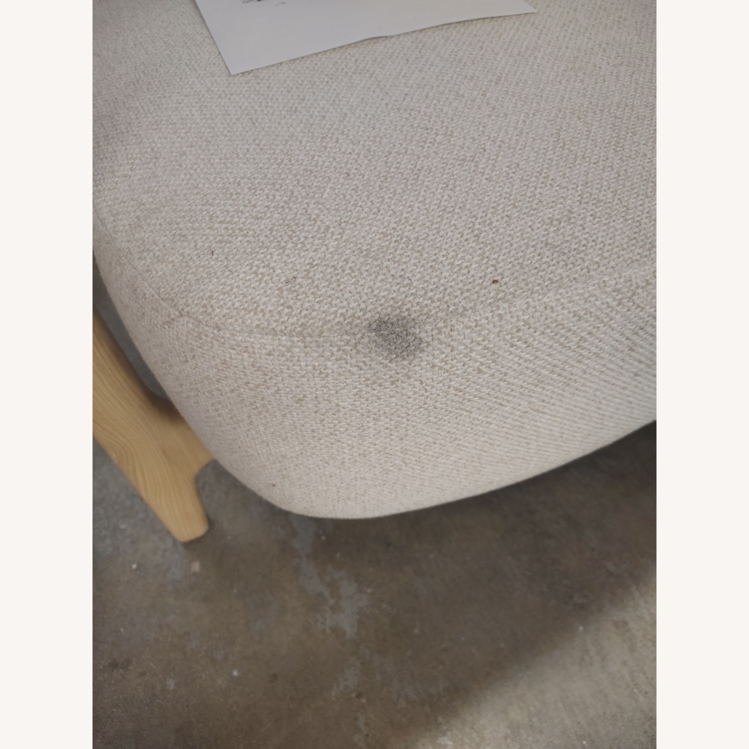 West Elm Natural Fabric Armchair - image-6