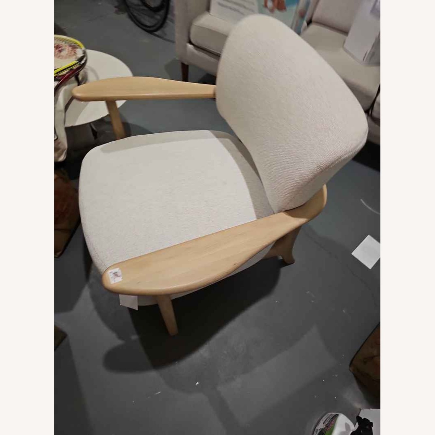 West Elm Natural Fabric Armchair - image-2