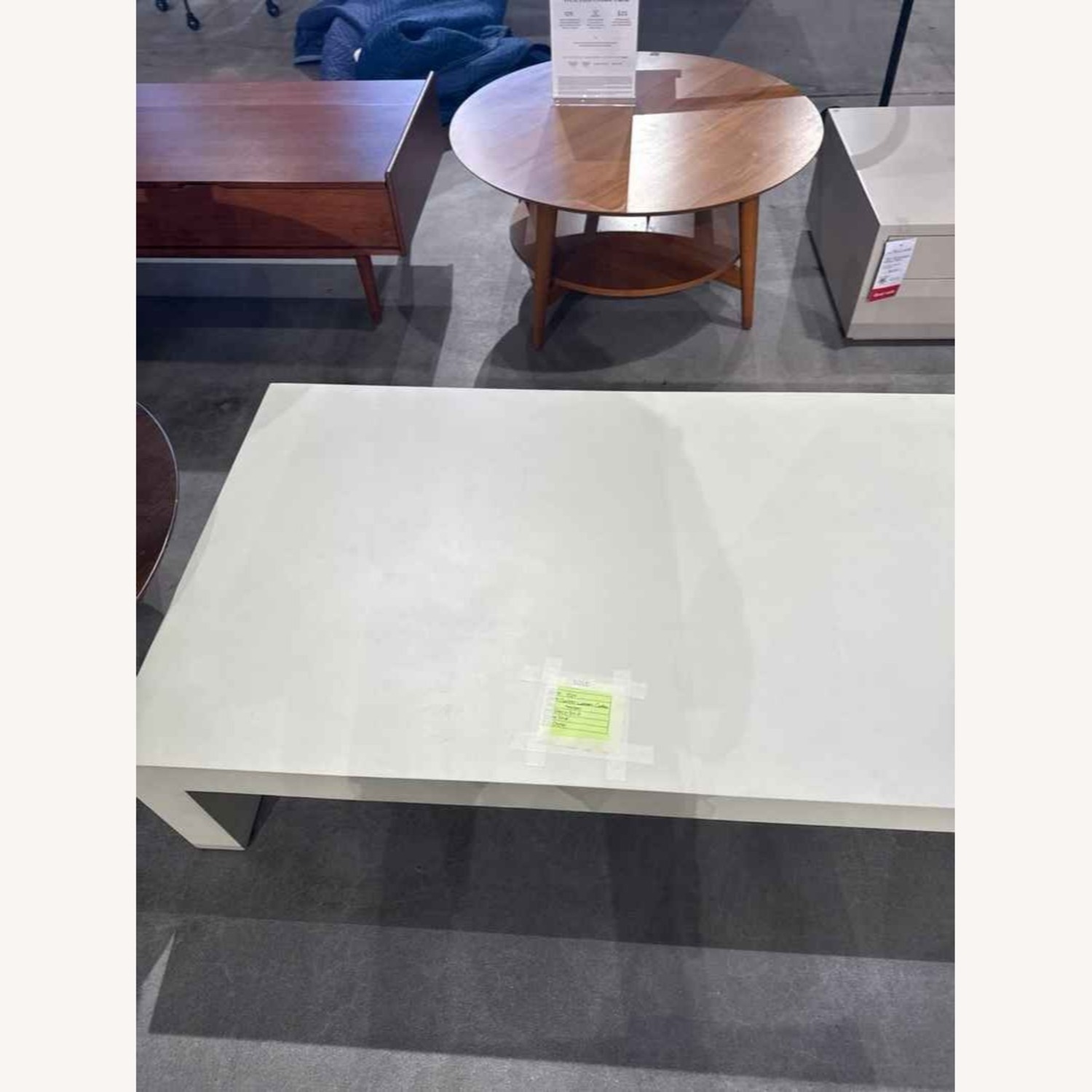 West Elm White Stone Coffee Table - image-4