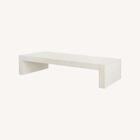 West Elm White Stone Coffee Table