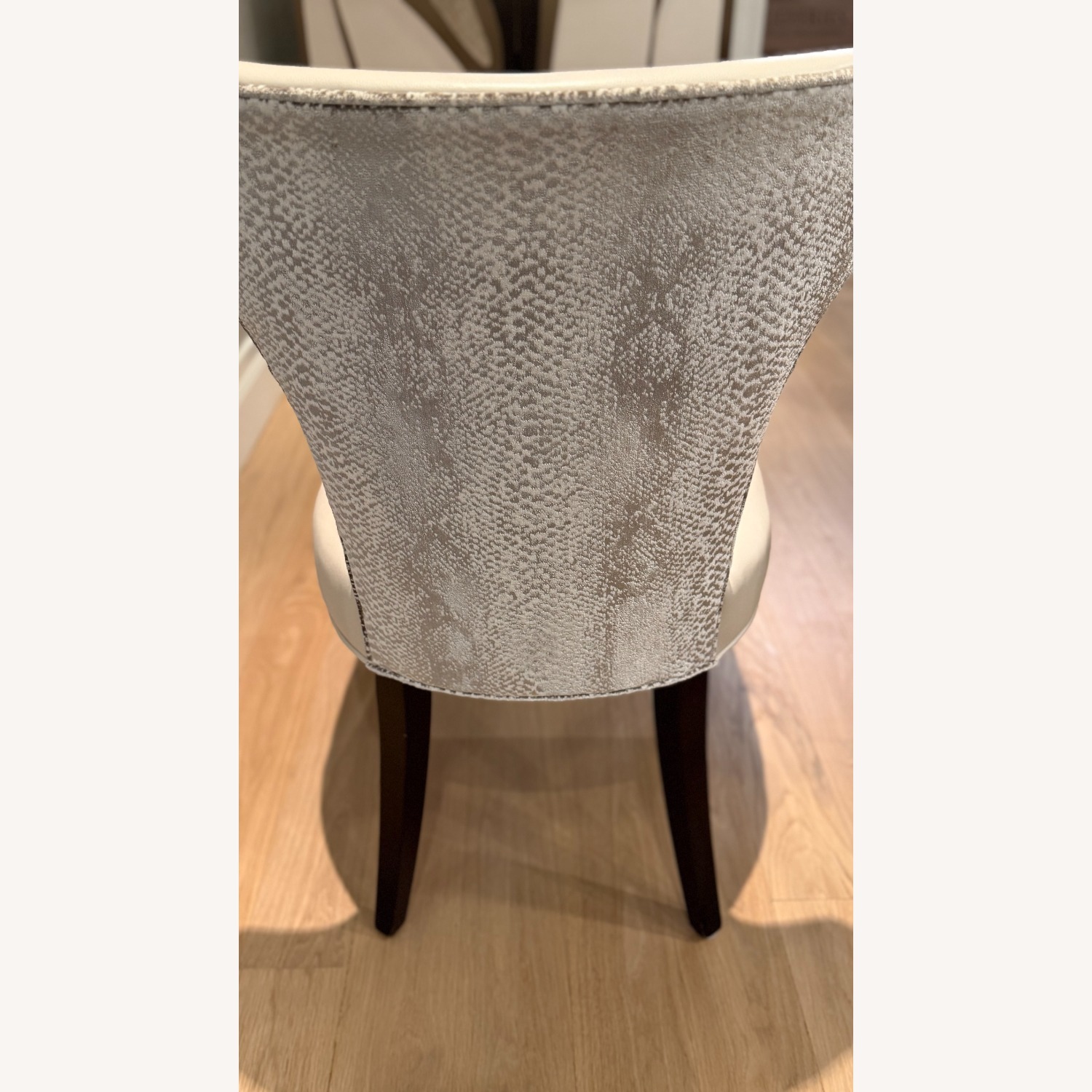 Crate & Barrel Sasha Natural Vinyl Dining Chairs - image-4