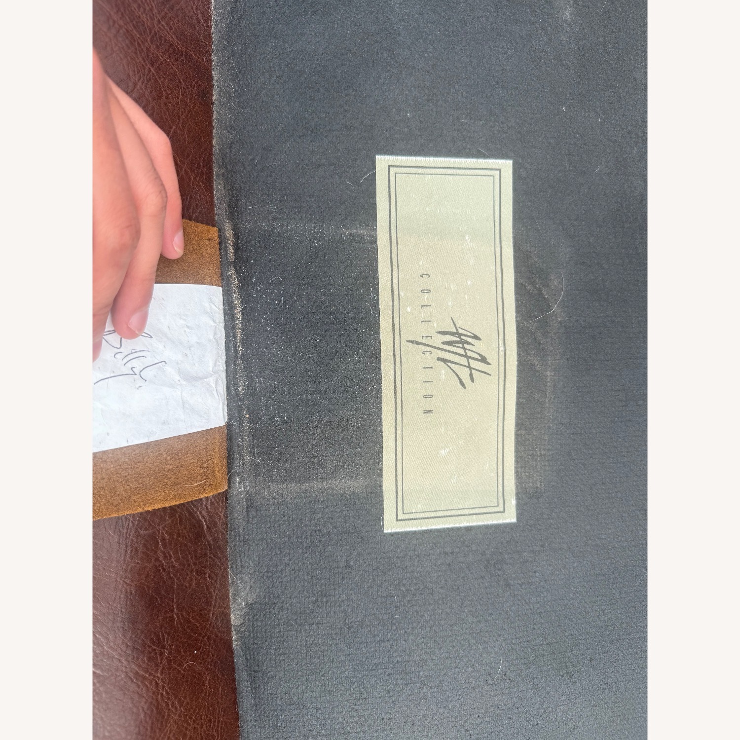 Vintage/Antique Dark Brown Leather 3+ Seater Sofa - image-5