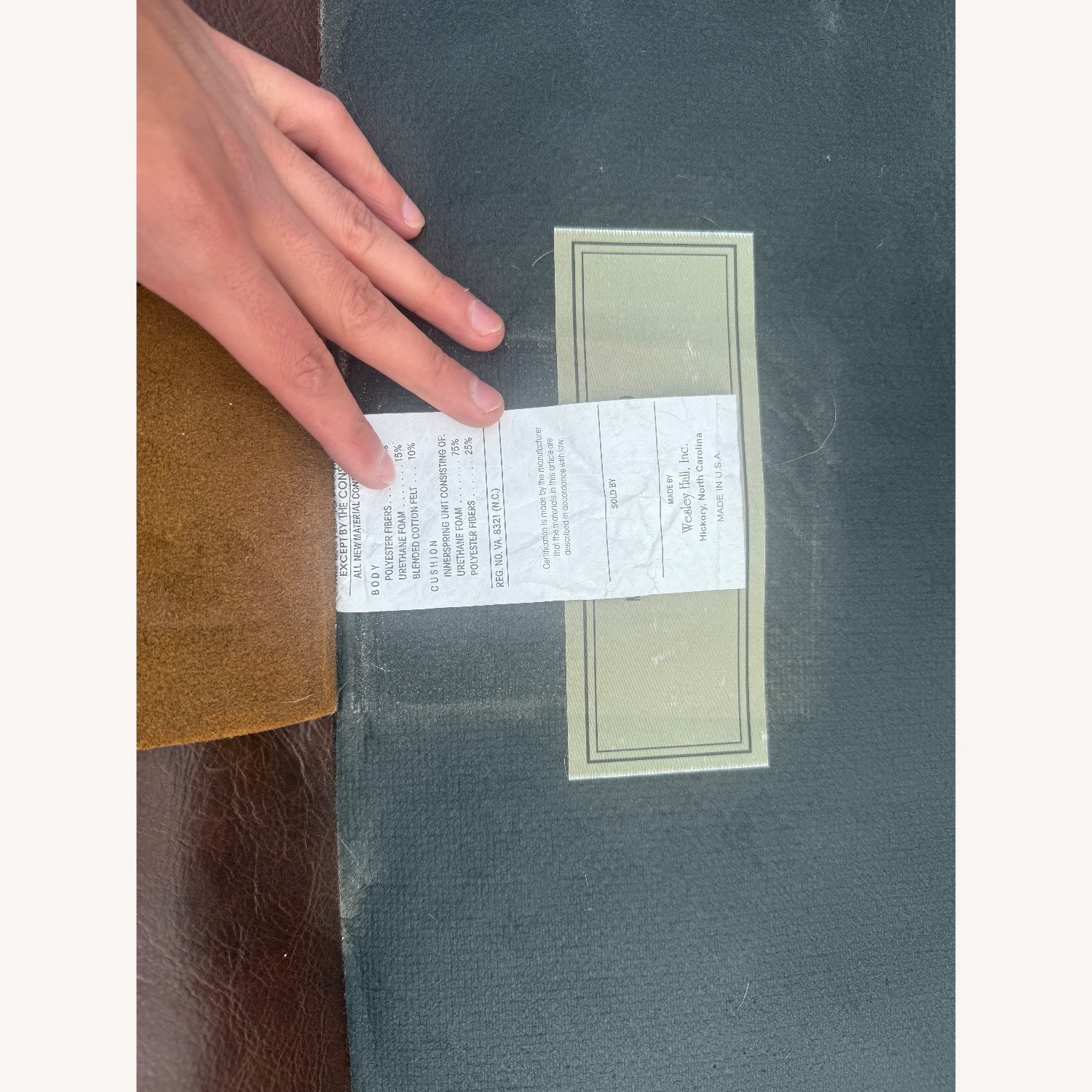 Vintage/Antique Dark Brown Leather 3+ Seater Sofa - image-4