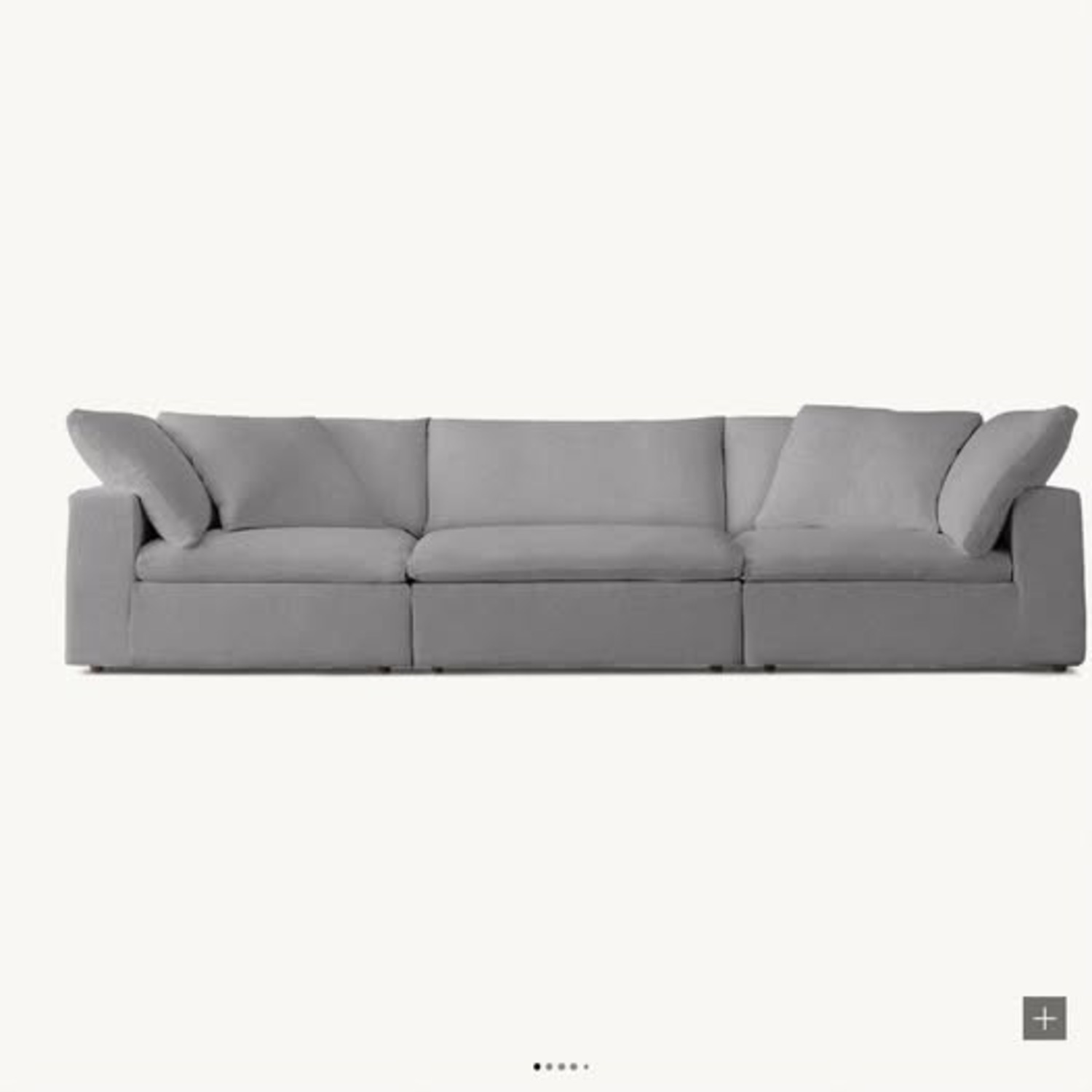 Restoration Hardware 4 PC Cloud Couch Modular Sofa - image-2