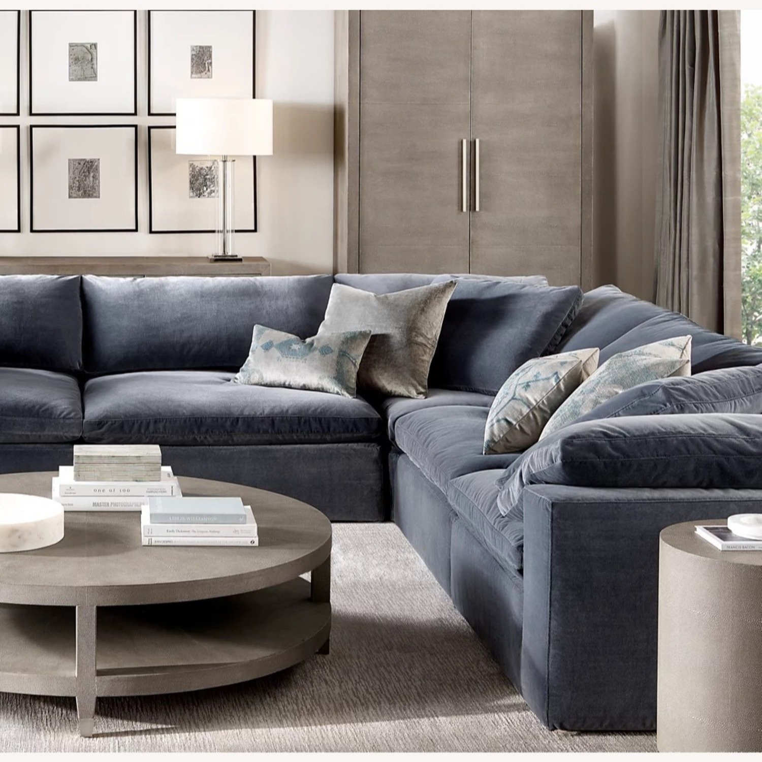 Restoration Hardware 4 PC Cloud Couch Modular Sofa - image-5