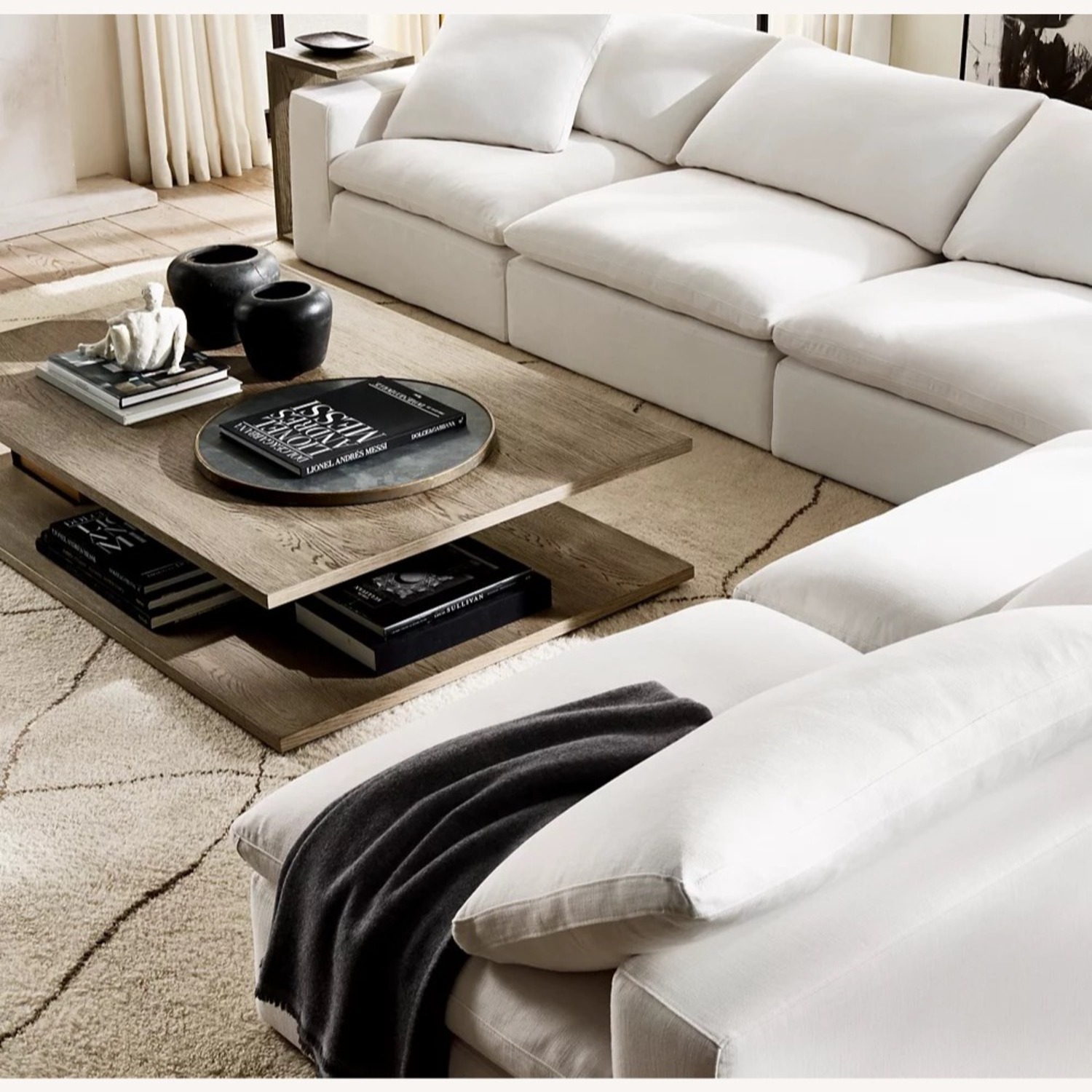 Restoration Hardware 4 PC Cloud Couch Modular Sofa - image-6