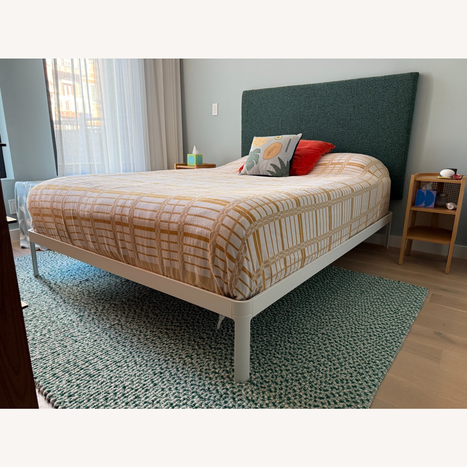 Design Within Reach Min White Metal Queen Bed  - image-3