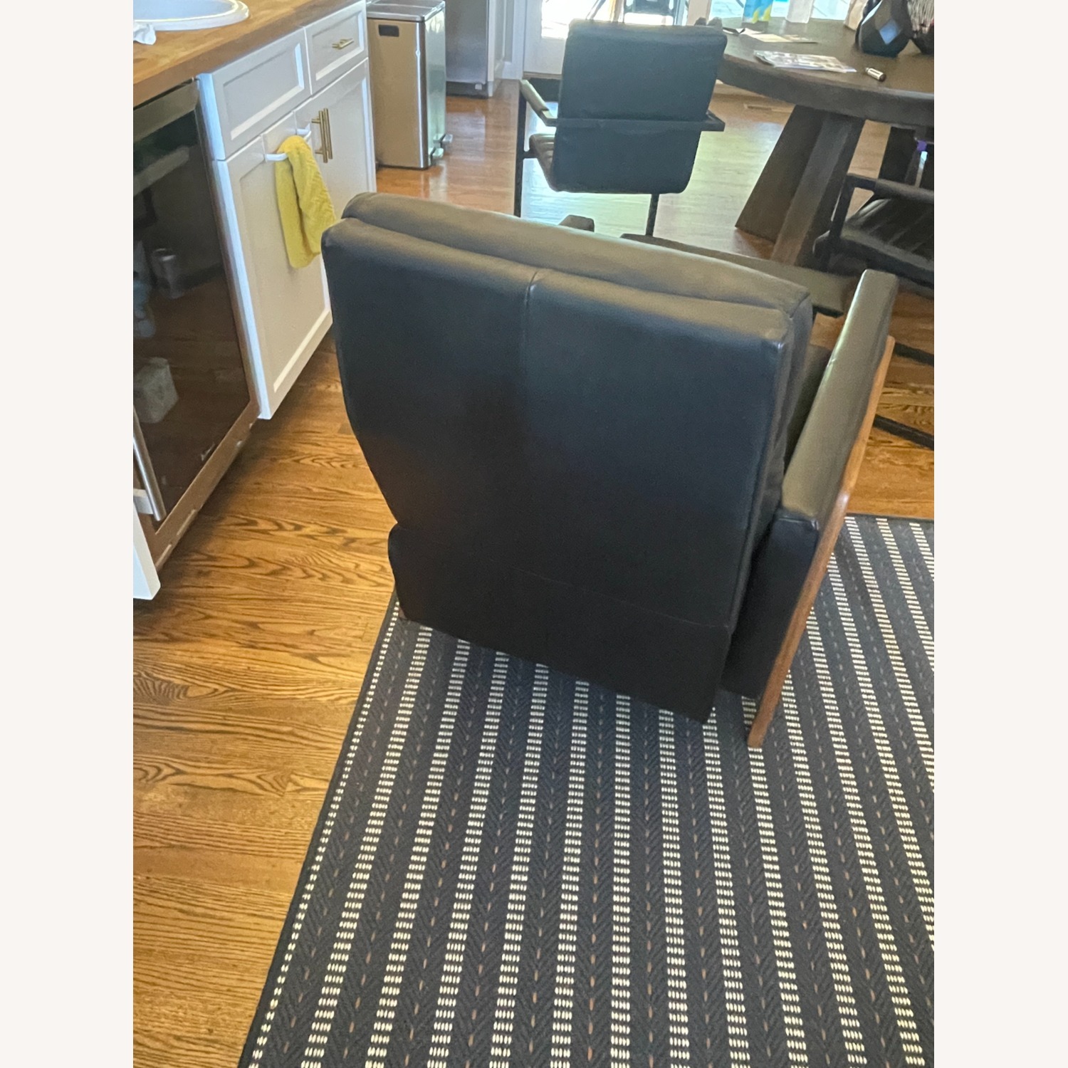 West Elm Spencer Black Leather Recliner - image-4