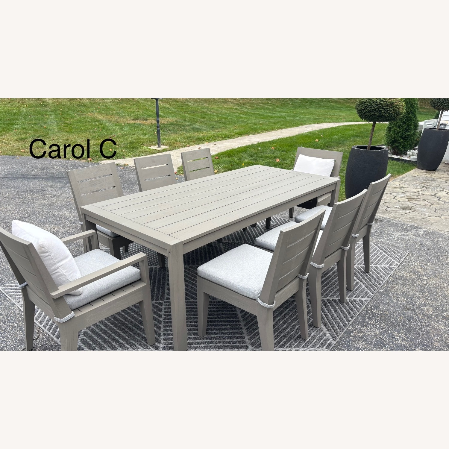 Restoration Hardware Belvedere Teak Table Set - image-8