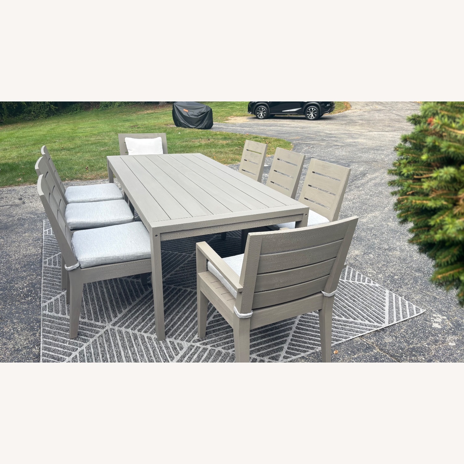 Restoration Hardware Belvedere Teak Table Set - image-13