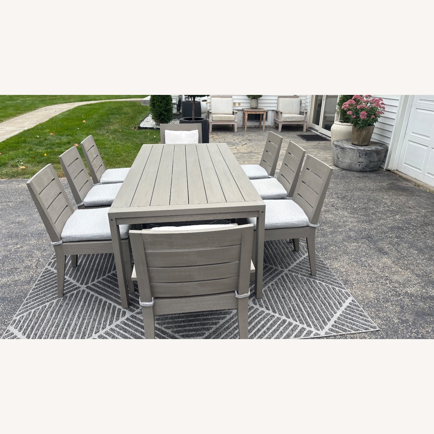 Restoration Hardware Belvedere Teak Table Set - image-10