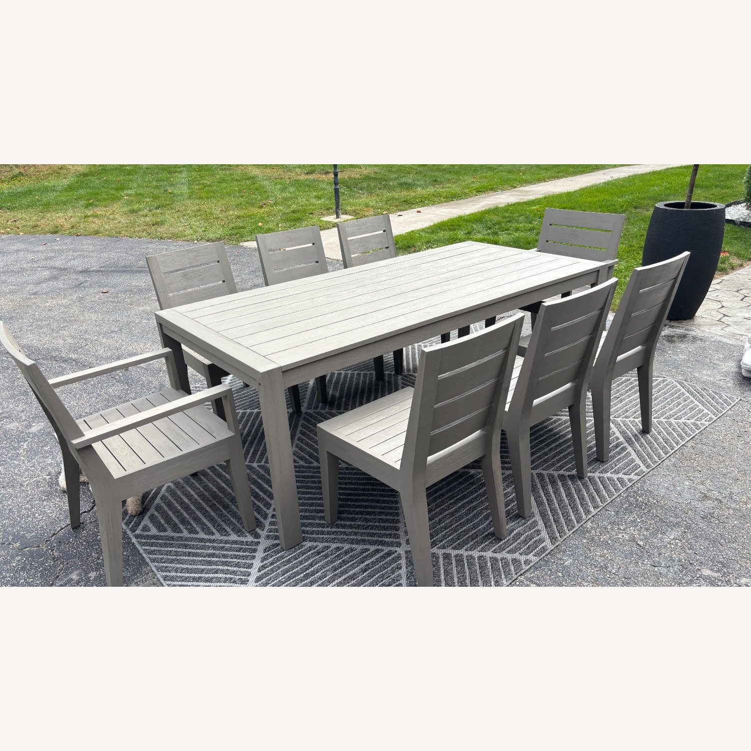 Restoration Hardware Belvedere Teak Table Set - image-7