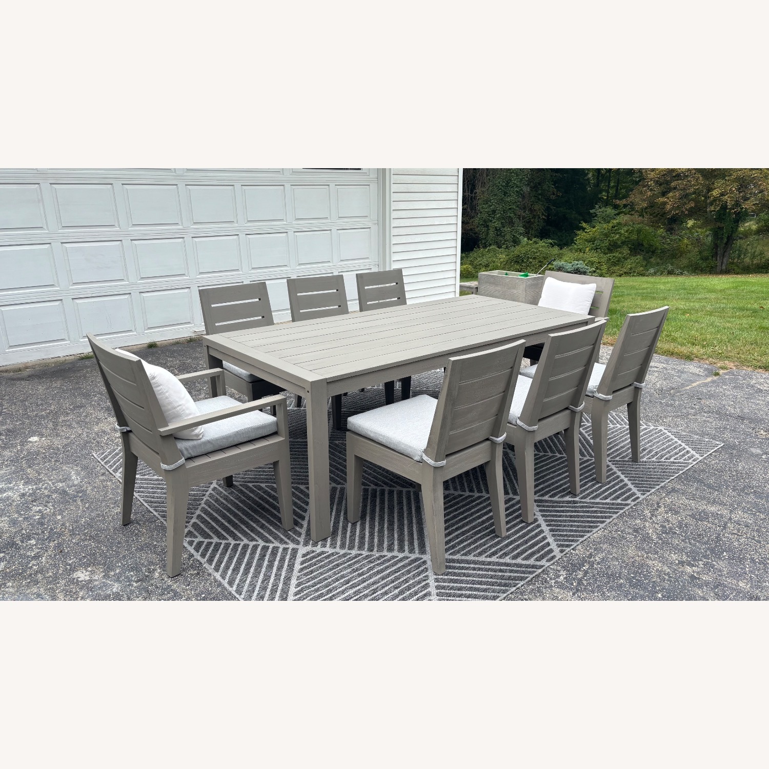 Restoration Hardware Belvedere Teak Table Set - image-4