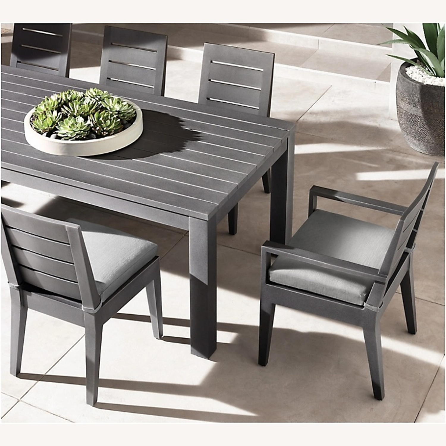 Restoration Hardware Belvedere Teak Table Set - image-0
