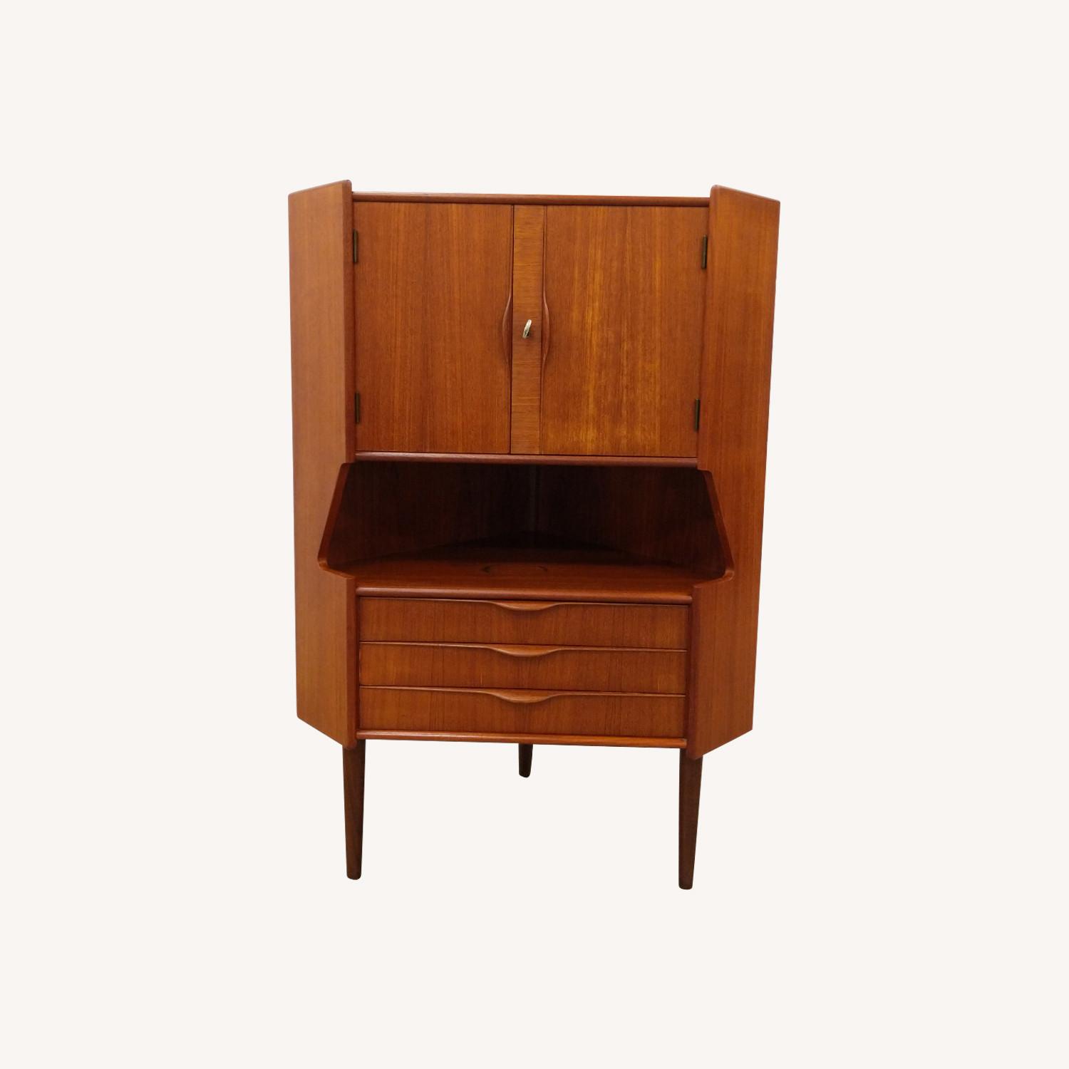Vintage Danish Modern Gunni Omann Corner Cabinet - image-0