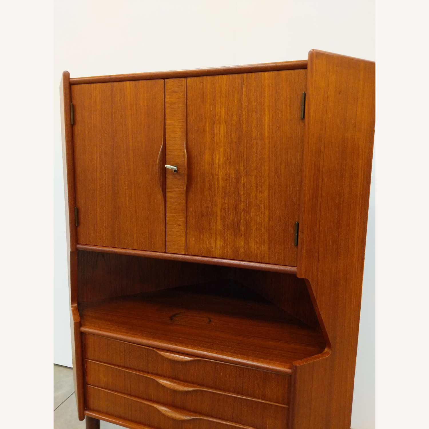 Vintage Danish Modern Gunni Omann Corner Cabinet - image-8