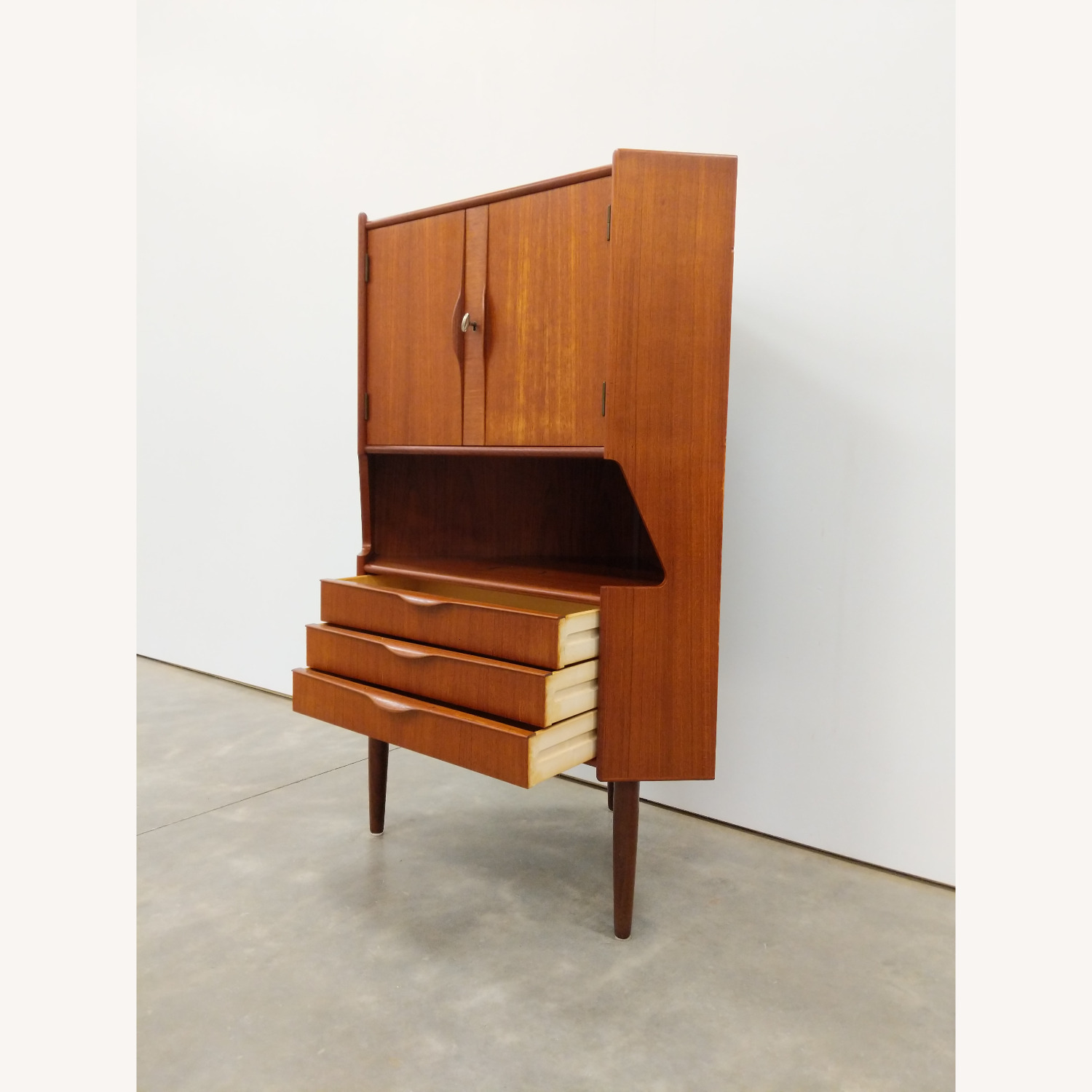 Vintage Danish Modern Gunni Omann Corner Cabinet - image-3