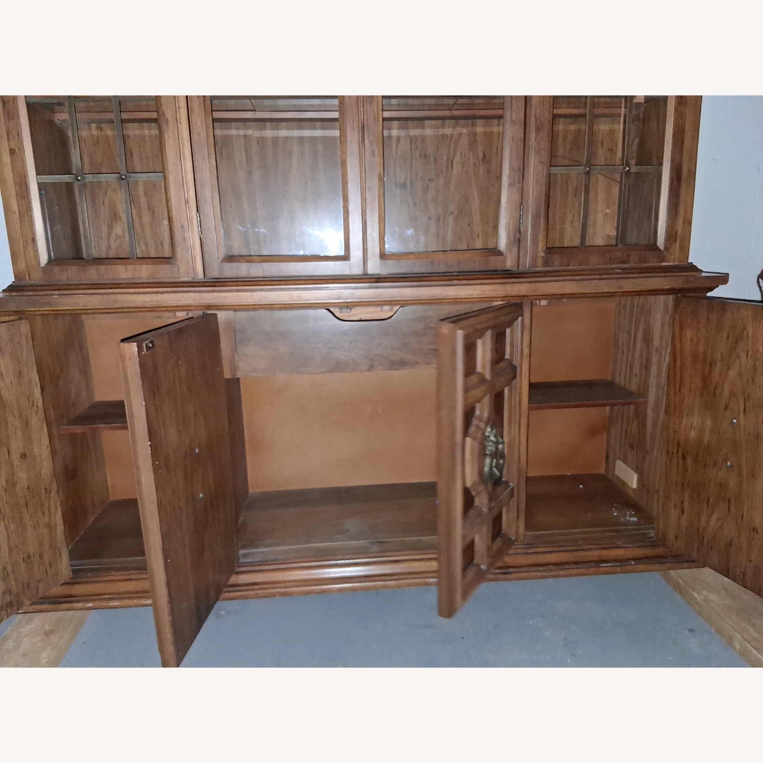 Bernhardt 2-Piece Lighted Display Cabinet / Hutch - image-1