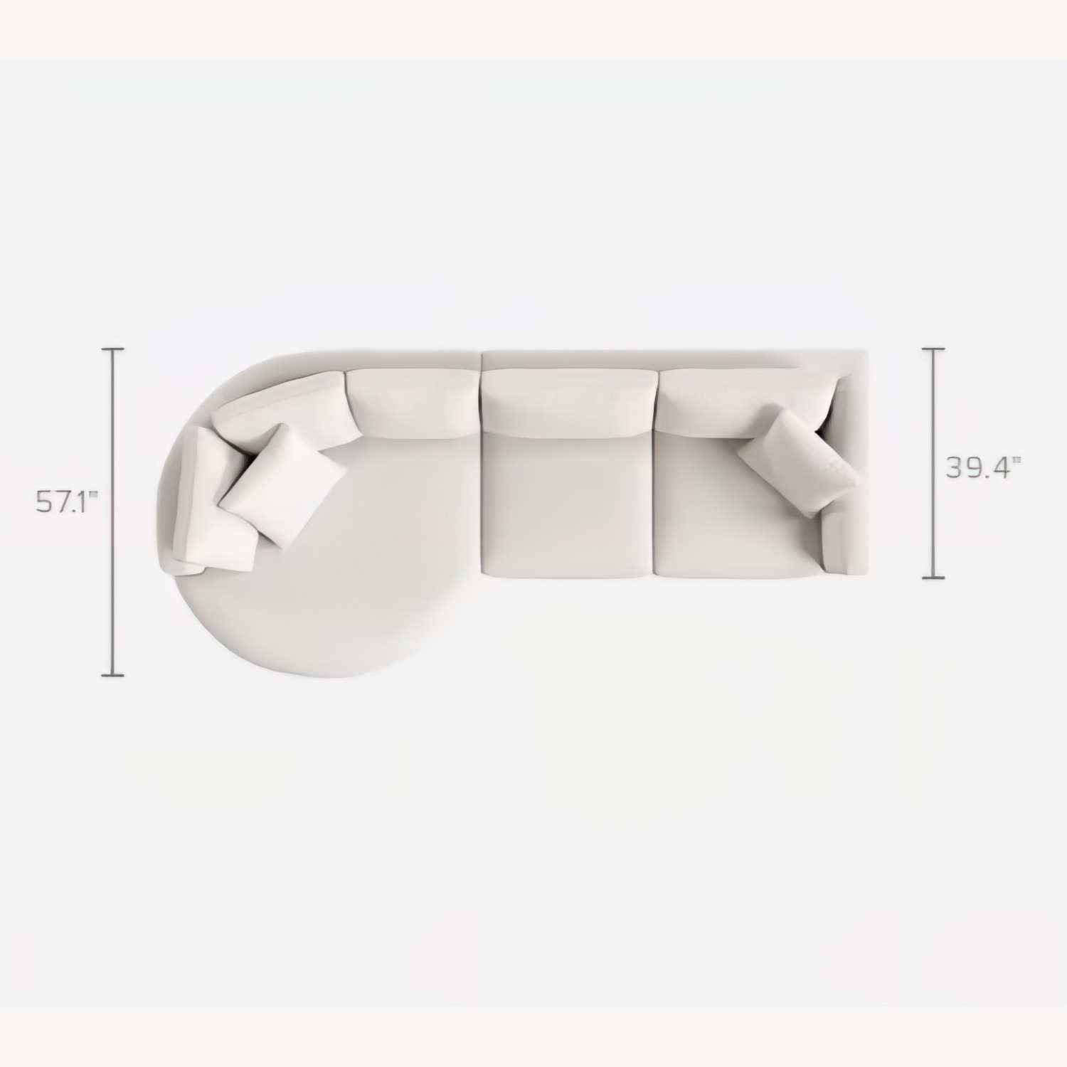 Castlery Hamilton Round Chaise Sectional Sofa - image-6