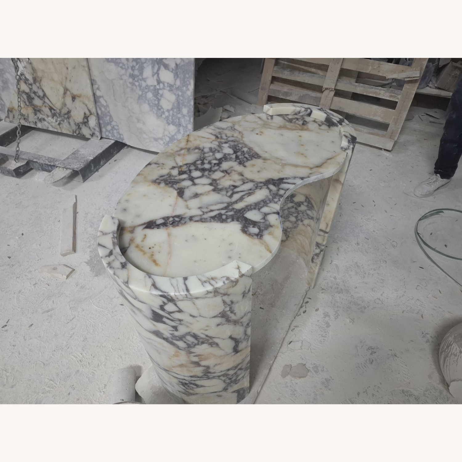 Custom Made Marble Desk/Credenza - image-2