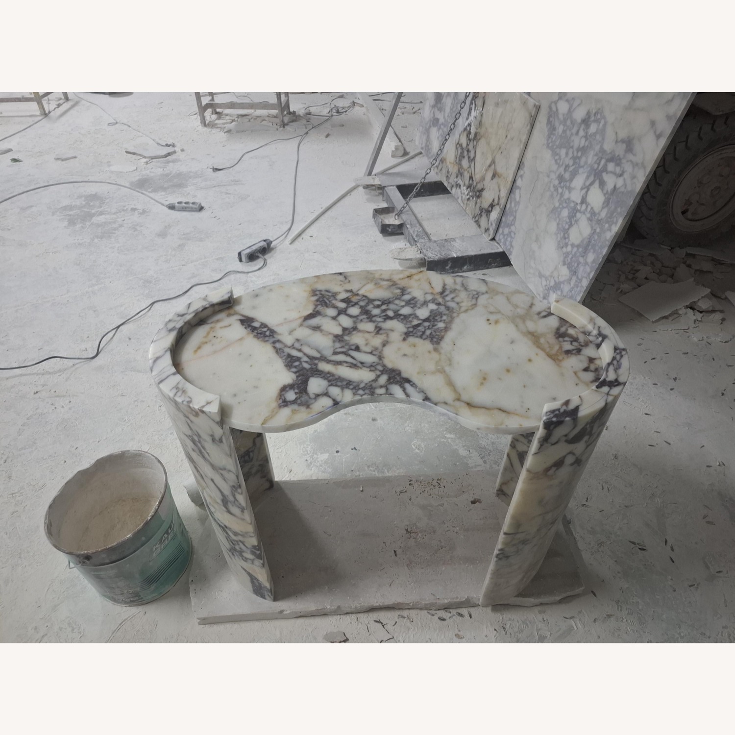 Custom Made Marble Desk/Credenza - image-3