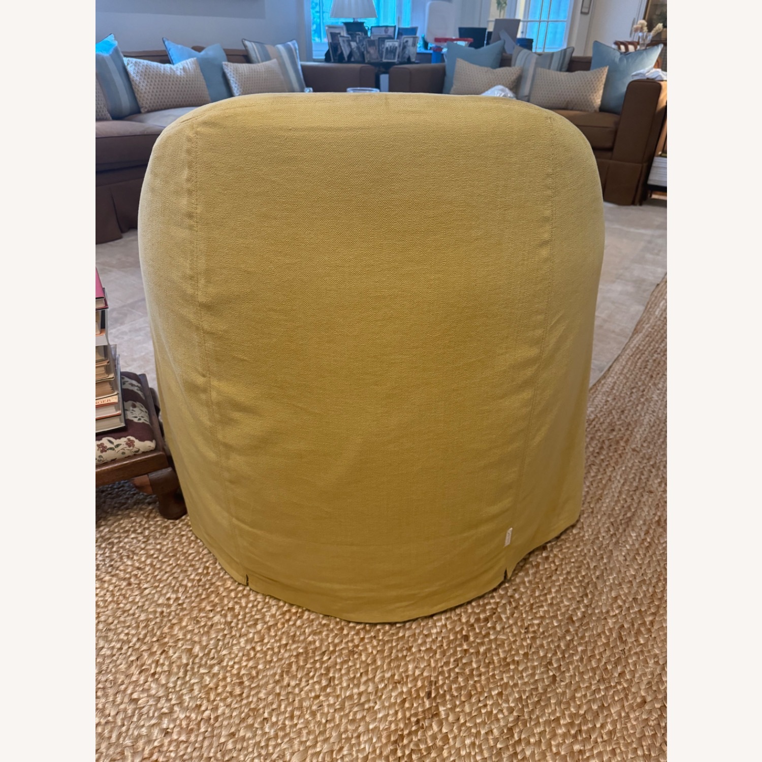 By Blasco Mustard Linen Armchair - image-3