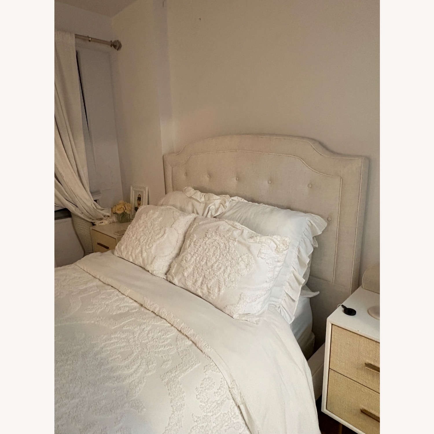 Raymour & Flanigan Natural Fabric Full Bed - image-2