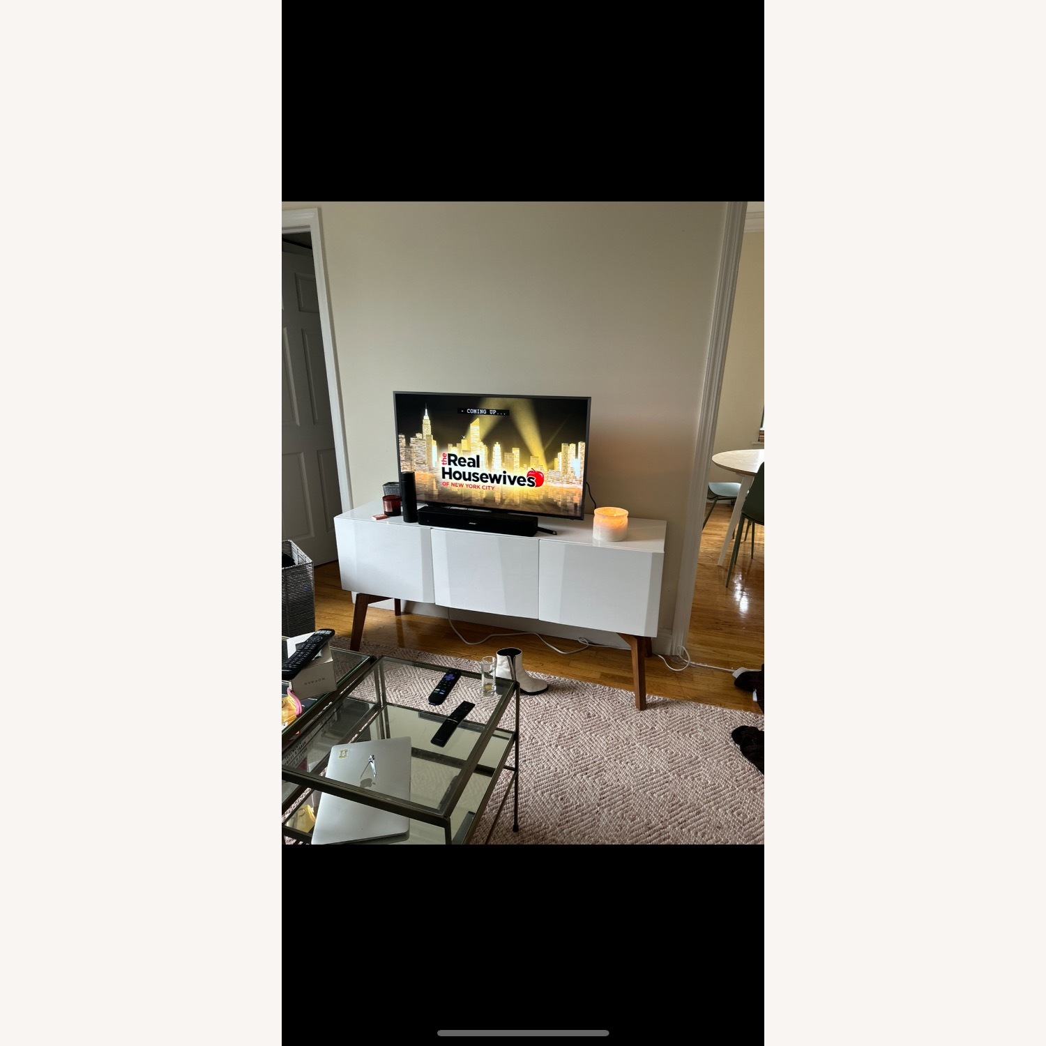 CB2 Alba Small White Lacquer Credenza - image-2