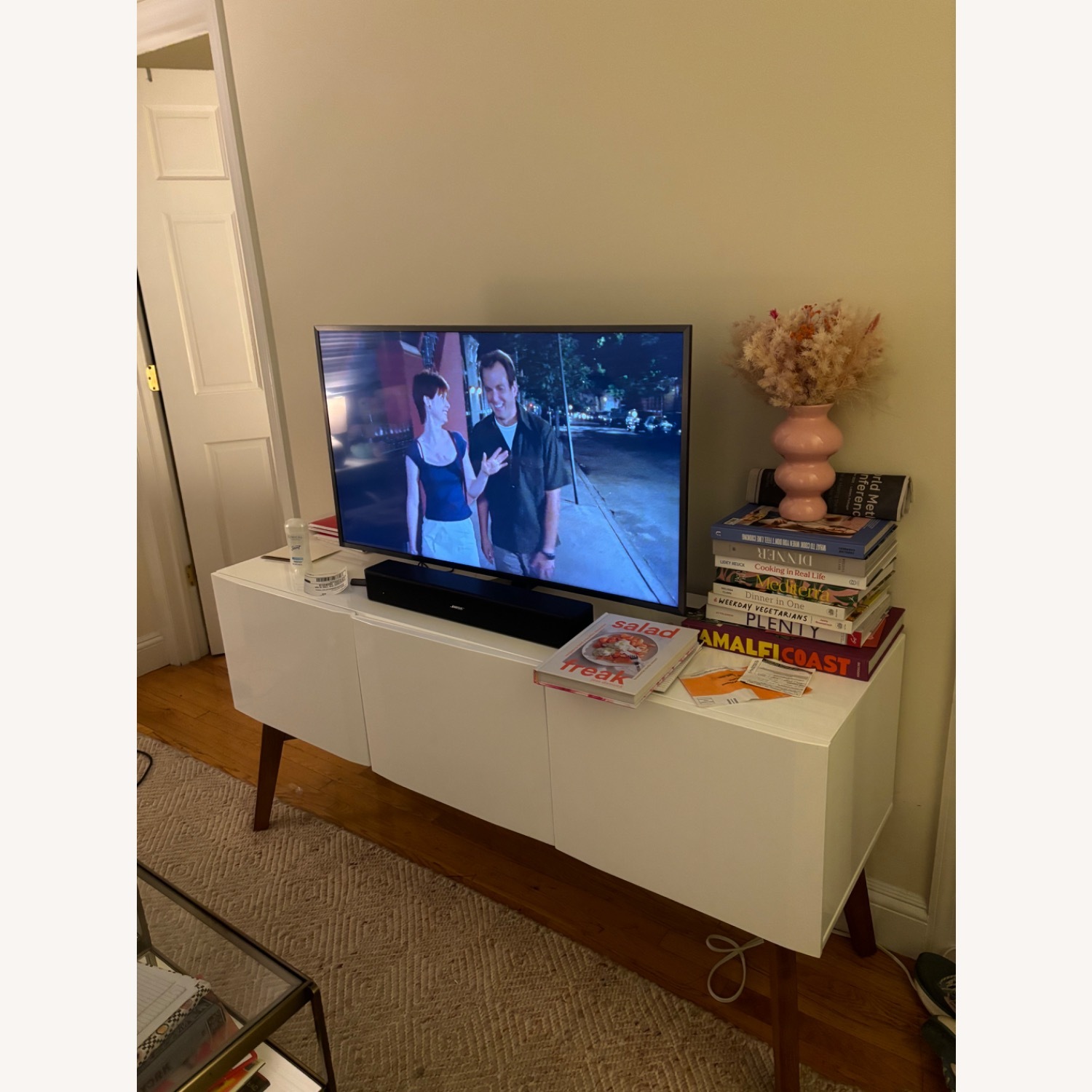 CB2 Alba Small White Lacquer Credenza - image-3