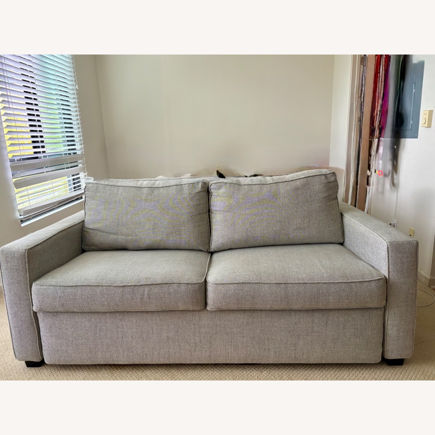 West Elm Henry Deluxe Sleeper Sofa in Gravel Twill - image-6