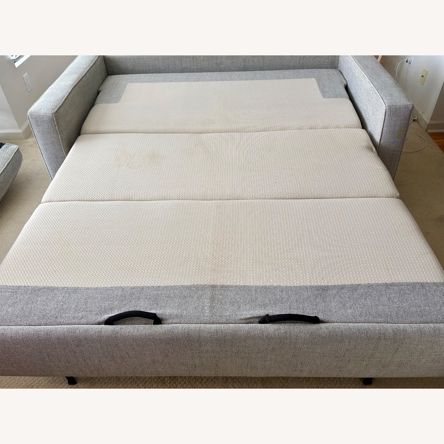 West Elm Henry Deluxe Sleeper Sofa in Gravel Twill - image-7