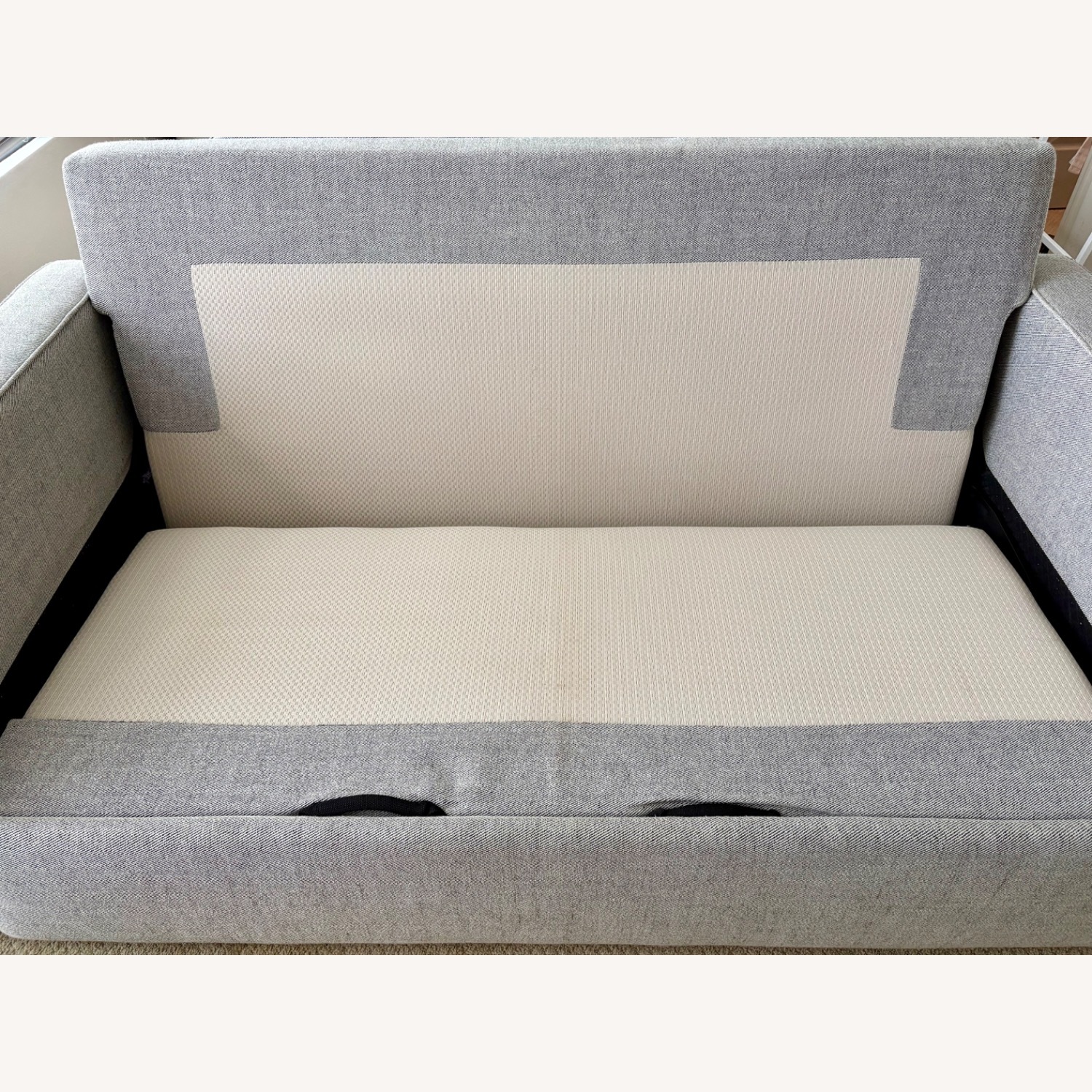 West Elm Henry Deluxe Sleeper Sofa in Gravel Twill - image-3