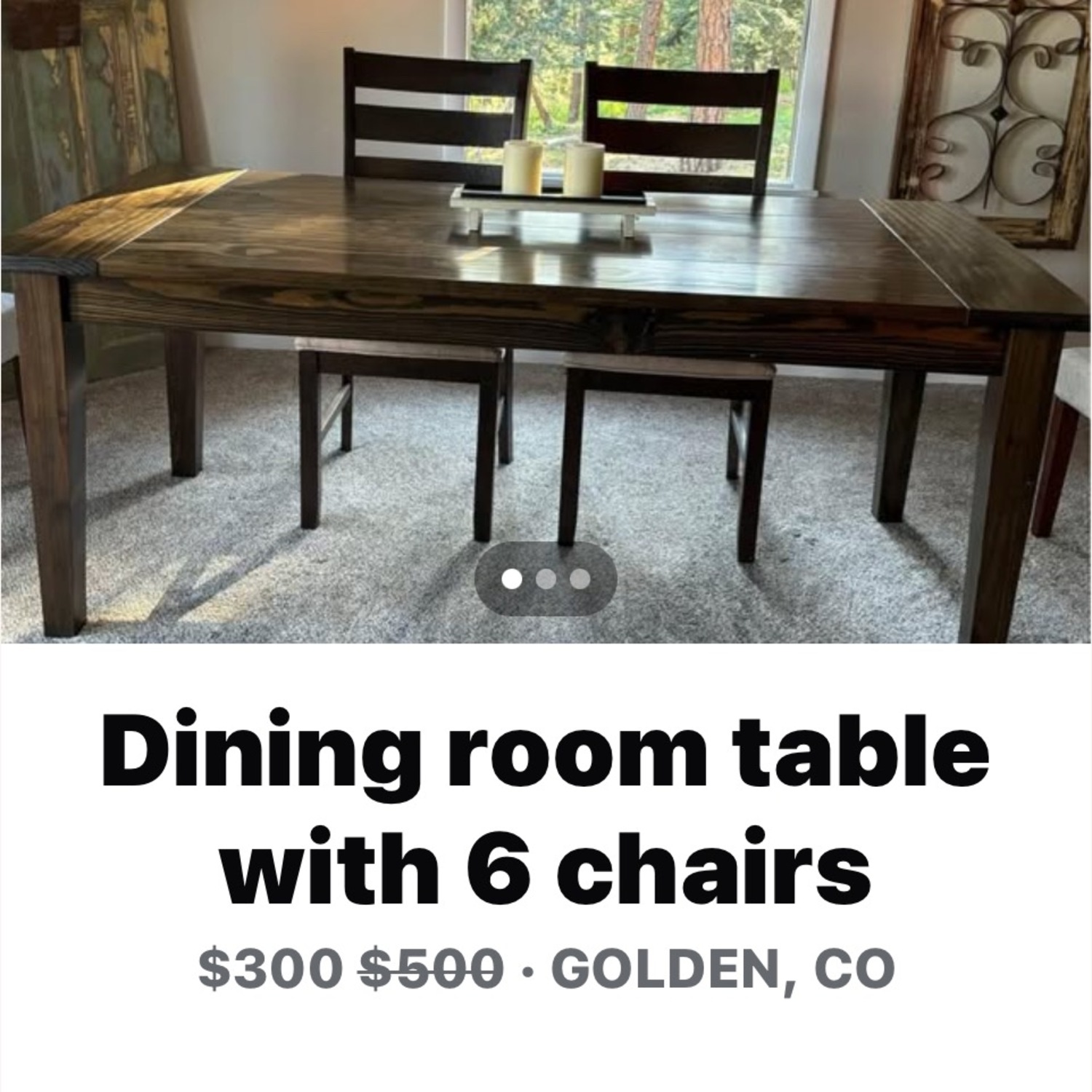 Wayfair Dining Table with 6 Chairs - image-1