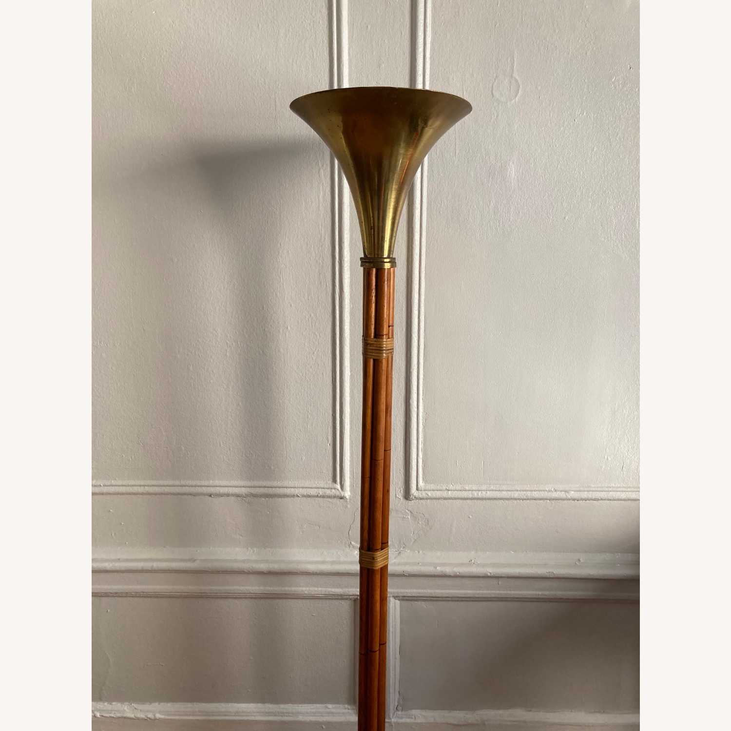 Vintage Russell Wright Bamboo Torchiere Floor Lamp - image-6