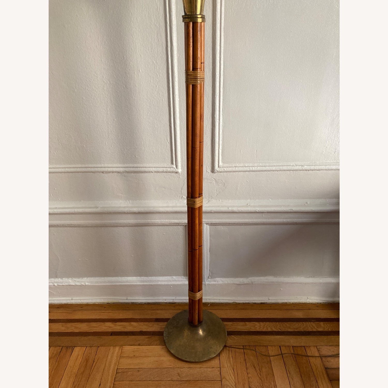 Vintage Russell Wright Bamboo Torchiere Floor Lamp - image-7