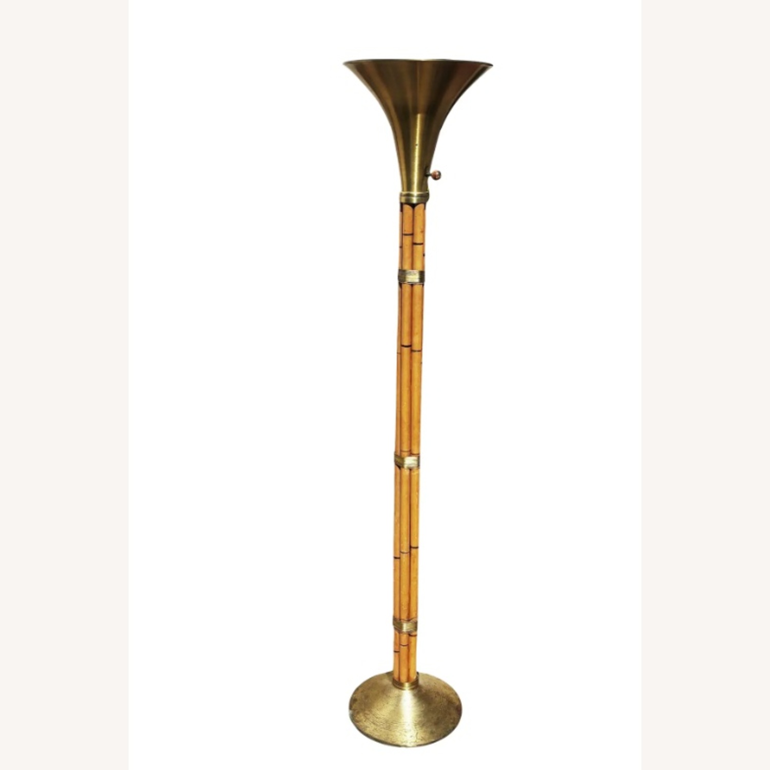 Vintage Russell Wright Bamboo Torchiere Floor Lamp - image-9