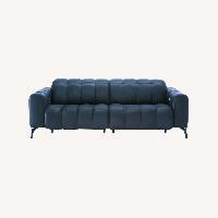 Natuzzi Editions Portento Blue Velvet Sofa 91"