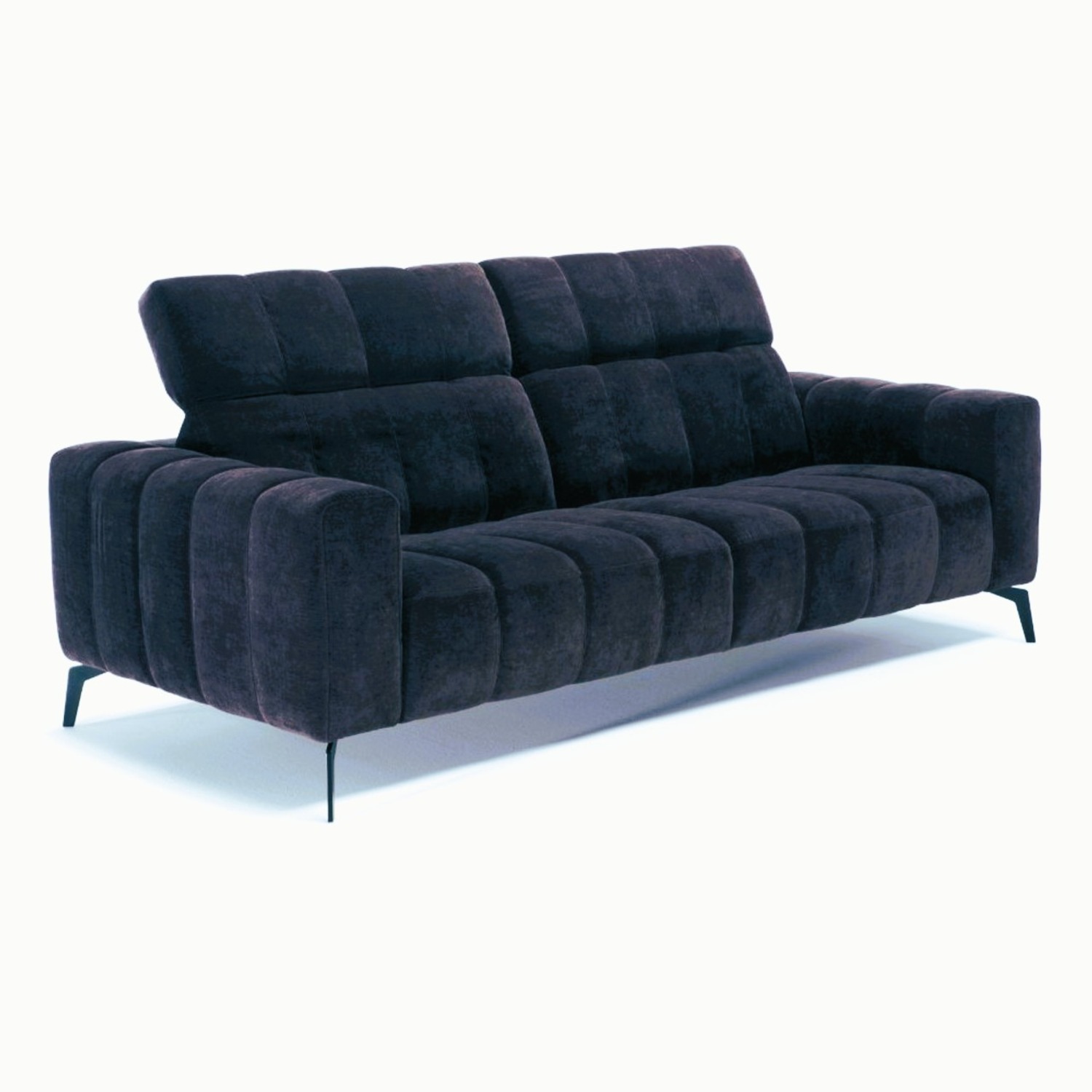 Natuzzi Editions Portento Blue Velvet Sofa 91" - image-4