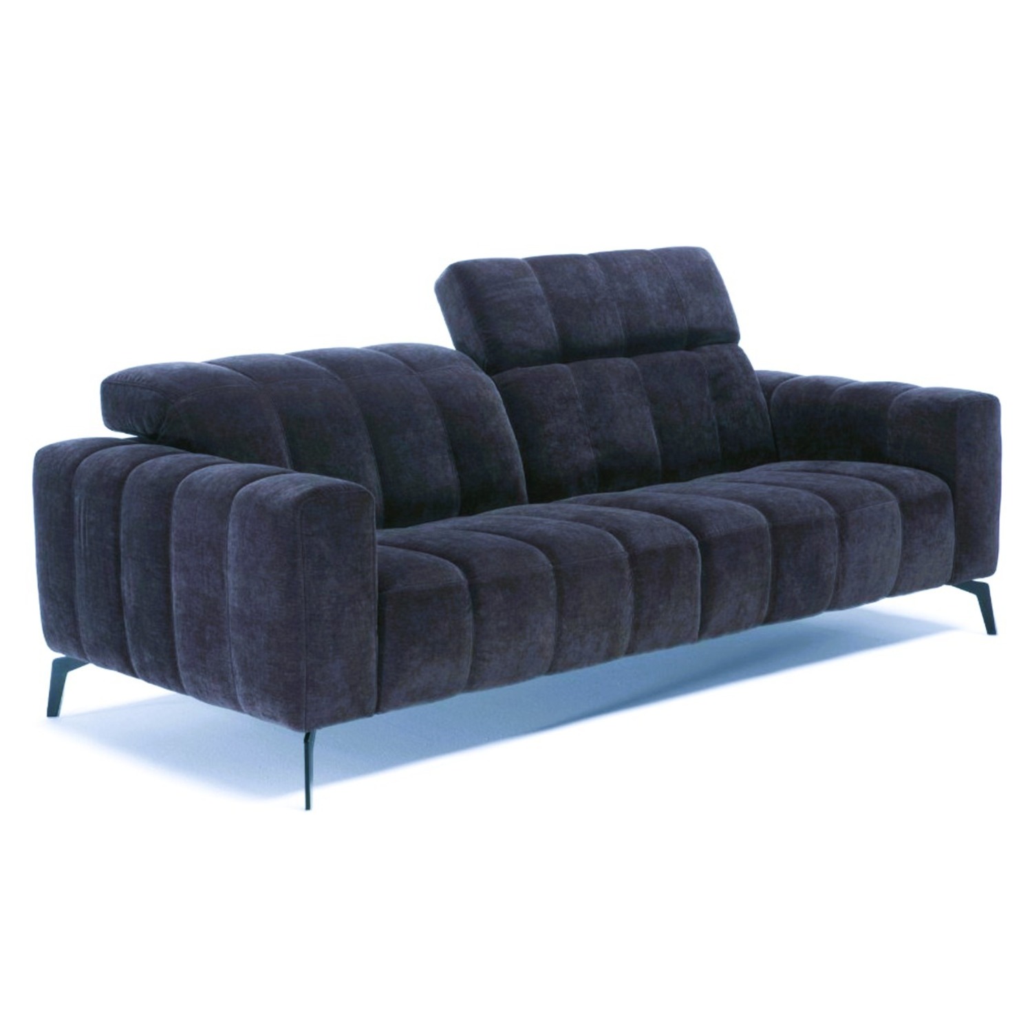 Natuzzi Editions Portento Blue Velvet Sofa 91" - image-1