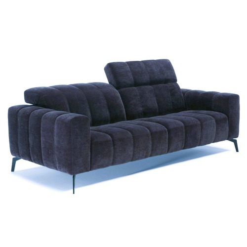 Used Natuzzi Editions Portento Blue Velvet Sofa 91" for sale on AptDeco