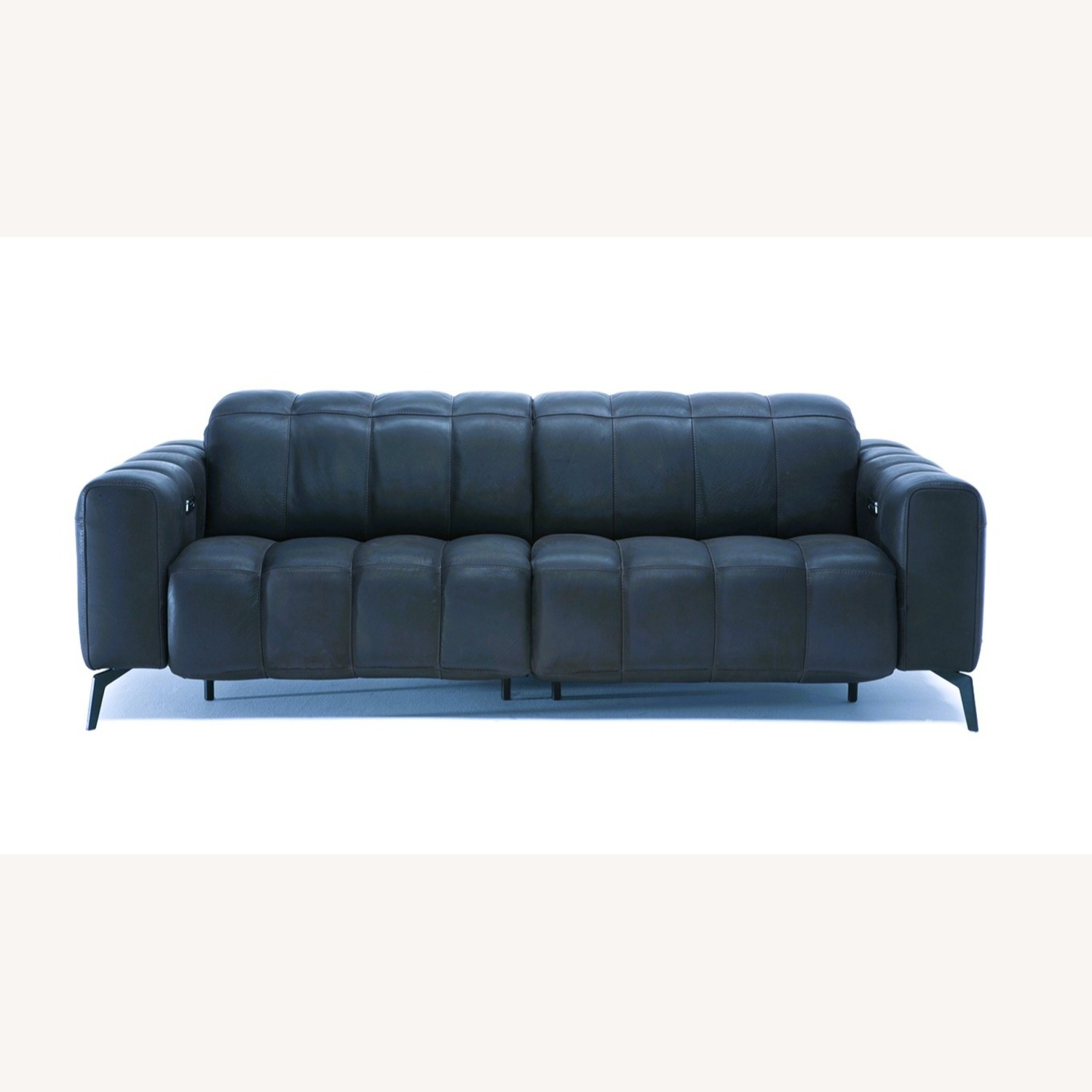 Natuzzi Editions Portento Blue Velvet Sofa 91" - image-2