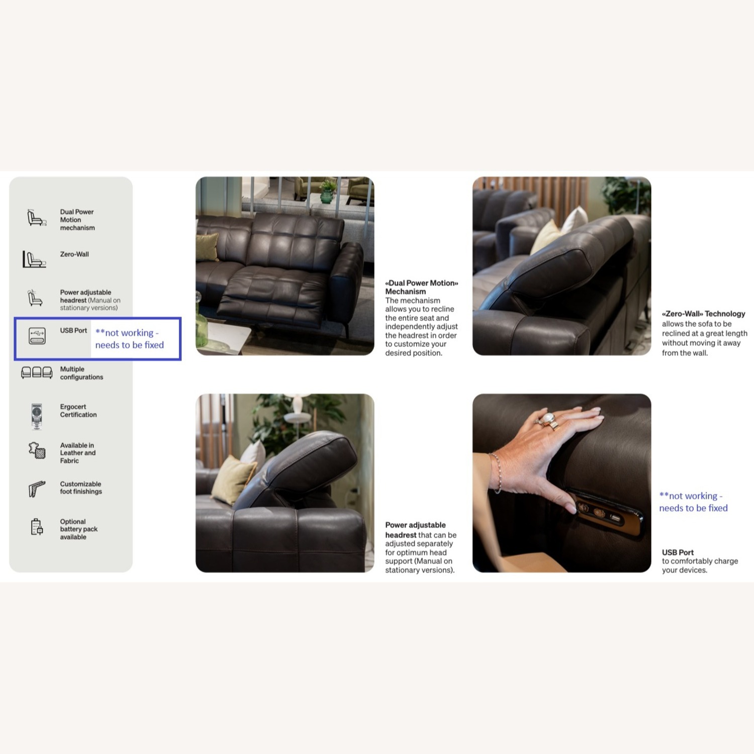 Natuzzi Editions Portento Blue Velvet Sofa 91" - image-10