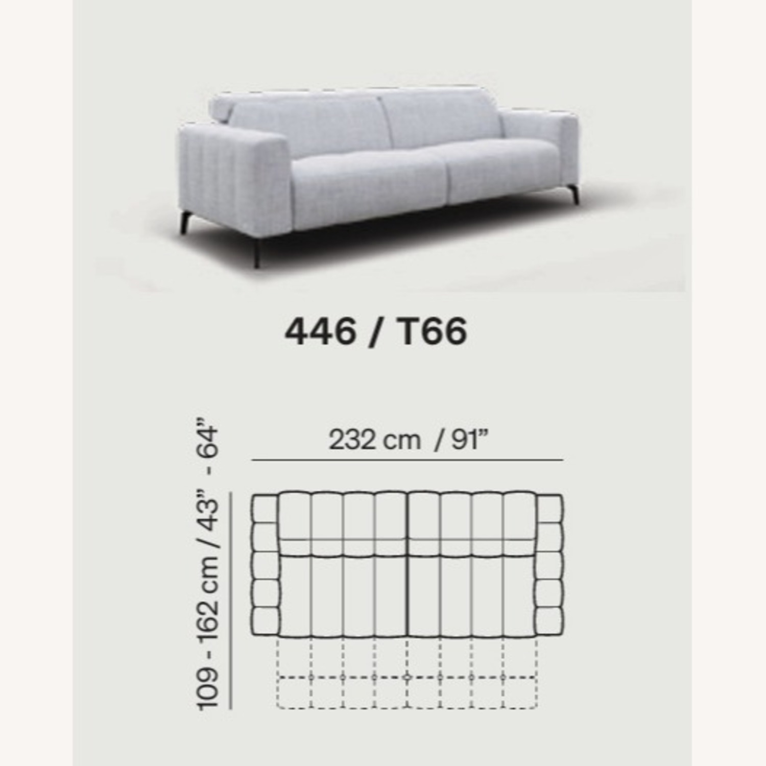 Natuzzi Editions Portento Blue Velvet Sofa 91" - image-11