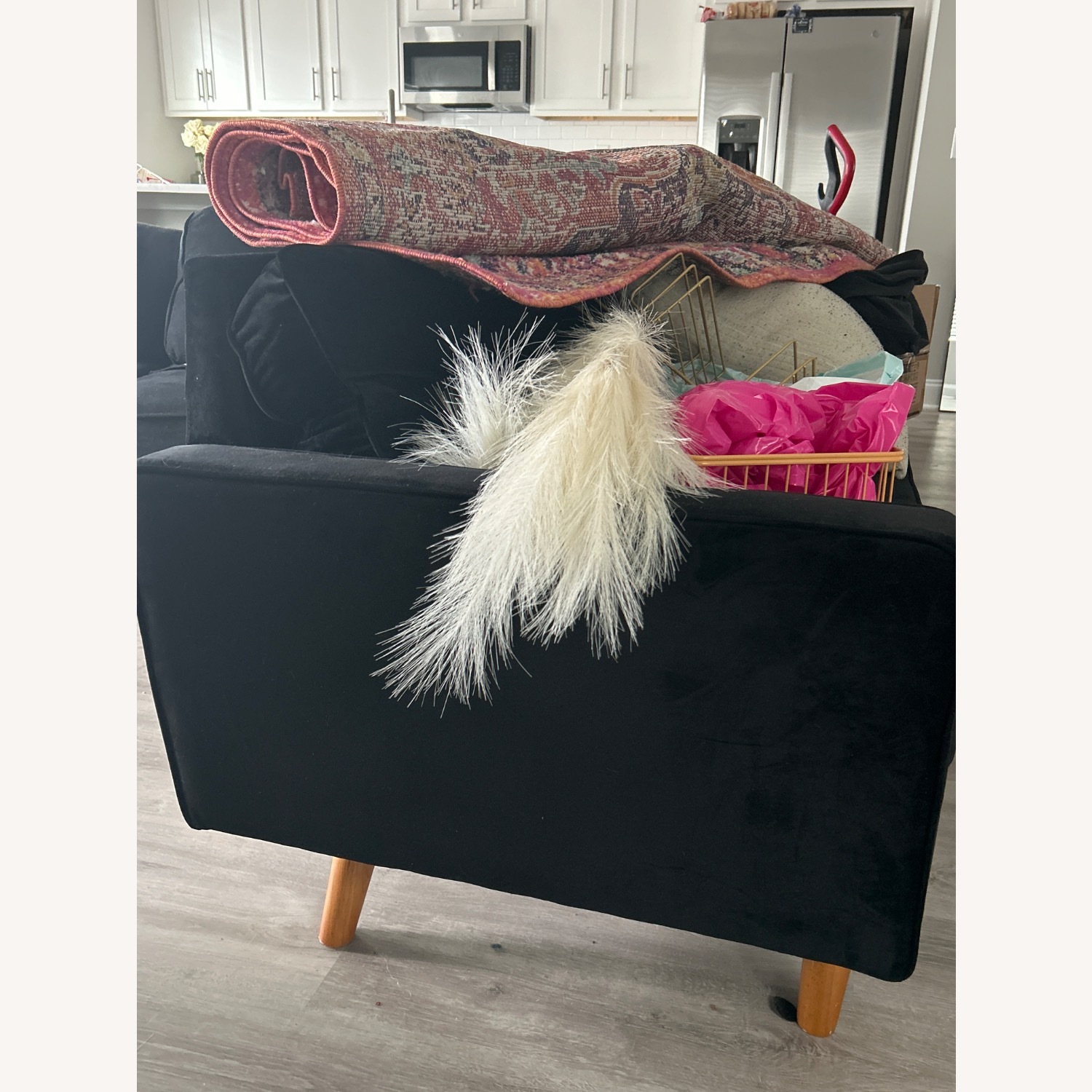 Laurindo 70'' Velvet Sofa - image-3