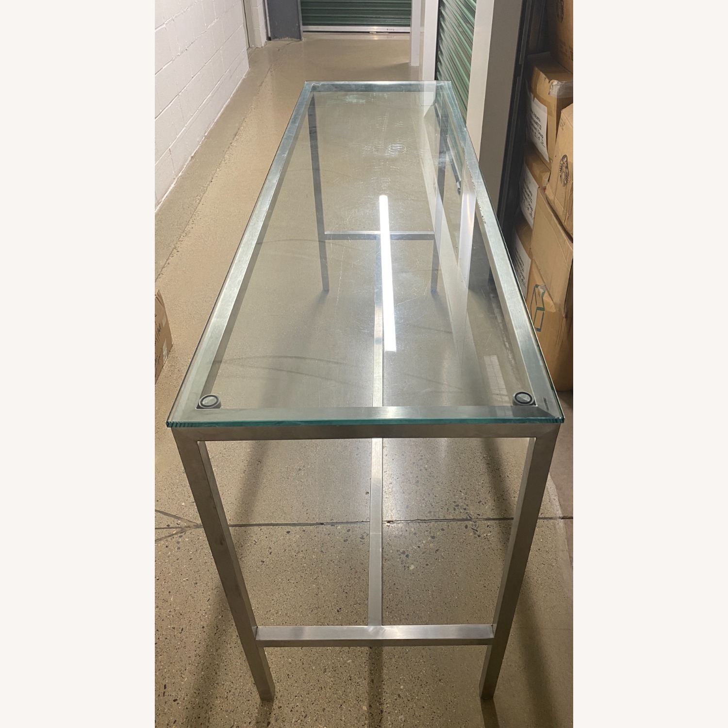 Transparent Glass Dining Table - image-1