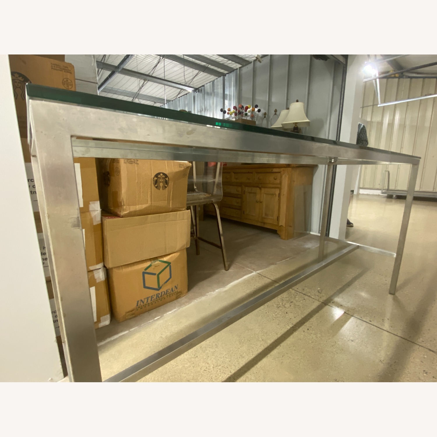 Transparent Glass Dining Table - image-3