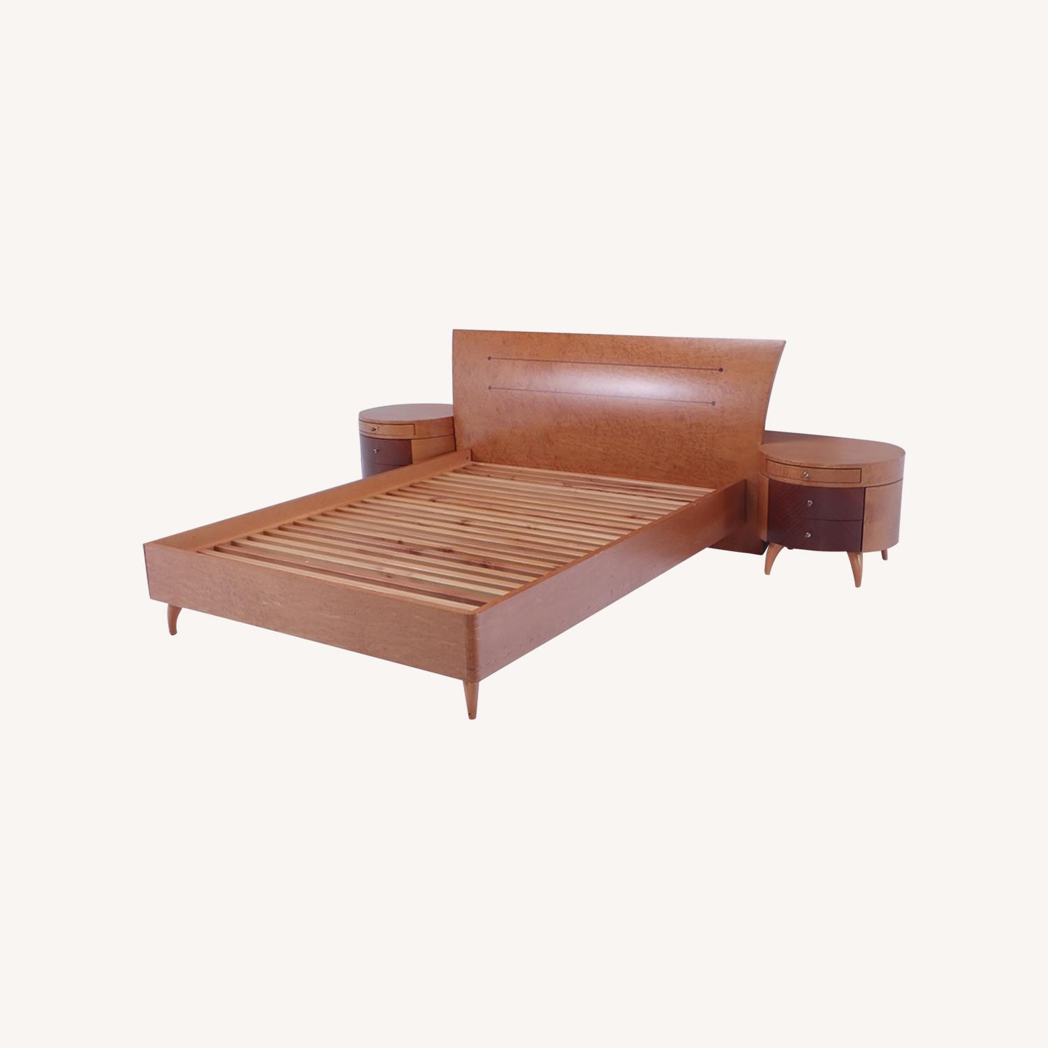 Birdseye Maple Bed + Built in Nightstands - image-0