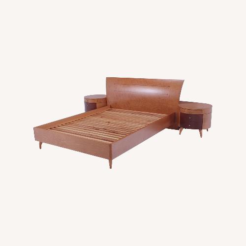 Used Birdseye Maple Bed + Built in Nightstands for sale on AptDeco
