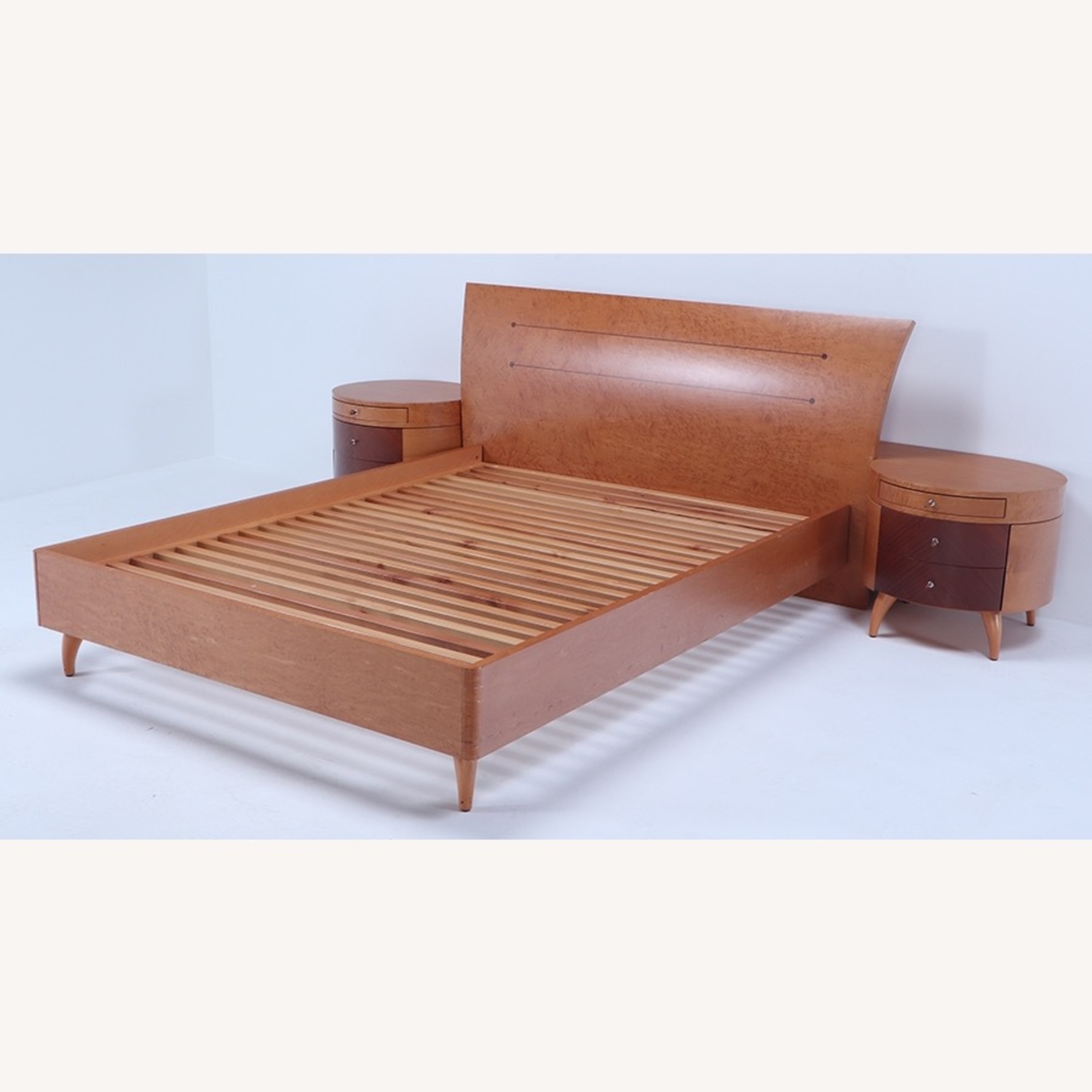 Birdseye Maple Bed + Built in Nightstands - image-1